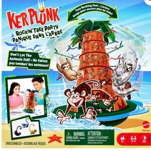 Mattel KerPlunk Rockin' Tree Game with Colorful Animals